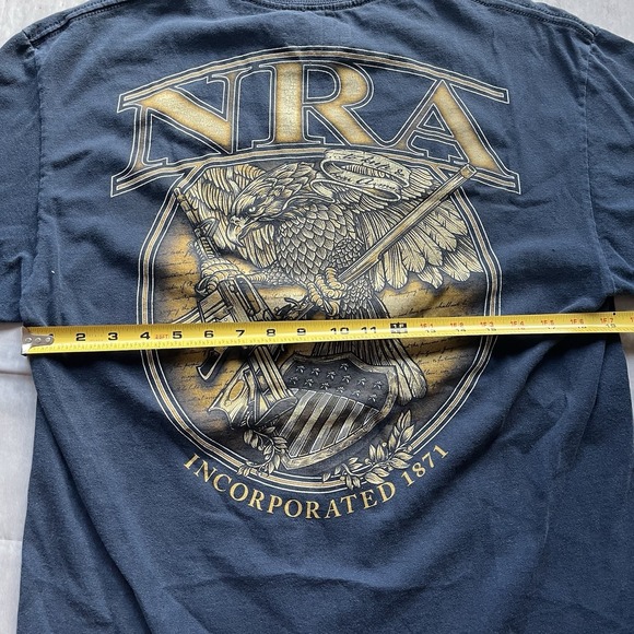 NRA National Rifle Association Shirt Mens L Black Graphic Eagle Freedom 1871 - Picture 6 of 8